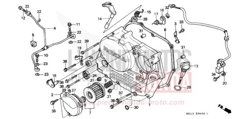 COPERCHIO CARTER MOTORE DESTRO XR250RF di 1985